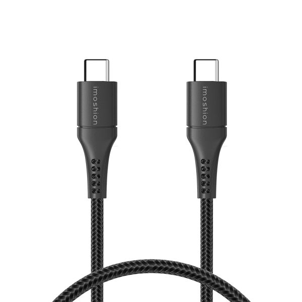 imoshion Braided USB-C vers câble USB-C - 0,25 mètre  - Noir