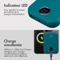 imoshion Batterie externe MagSafe - 10.000 mAh - Batterie externe sans fil - Vert pétrole