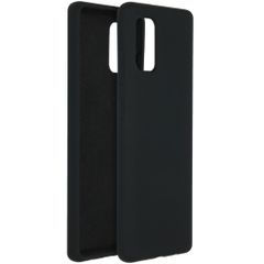 Accezz Coque Liquid Silicone Samsung Galaxy A41 - Noir