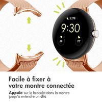 imoshion Bracelet magnétique milanais Google Pixel Watch / Watch 2 / Watch 3 / Watch 4 (41 mm) - Rose Doré