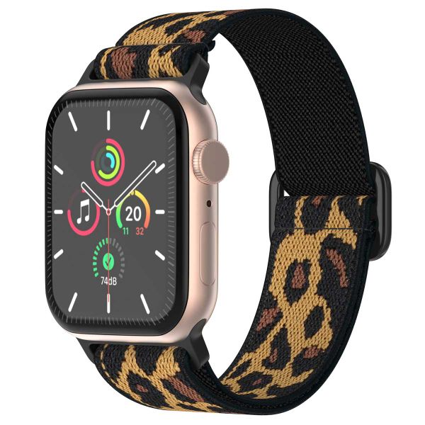 imoshion Bracelet en nylon élastique Apple Watch Series 1 à 9 / SE (38/40/41 mm) | Series 10 (42 mm) - Léopard