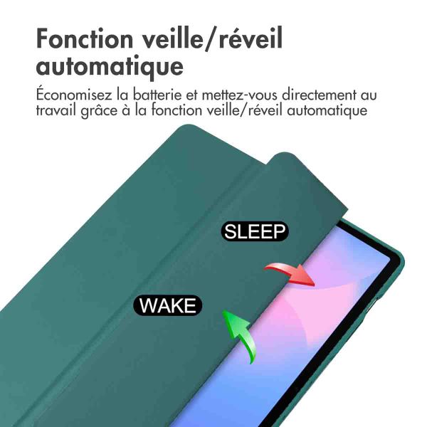 imoshion Coque tablette rigide Trifold Samsung Galaxy Tab S10 FE Plus - Vert