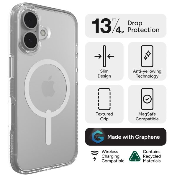 ZAGG Coque Crystal Palace Snap MagSafe Apple iPhone 16 - Transparent