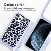 imoshion Coque design en silicone avec cordon Apple iPhone 11 Pro - Animal Lila