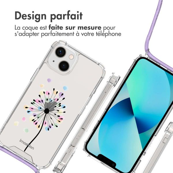 imoshion Coque Design avec cordon Apple iPhone 13 - Sandstone Dandelion