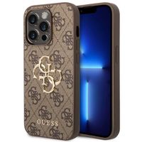 Guess Coque 4G Metal Logo Backcover iPhone 15 Pro - Brun