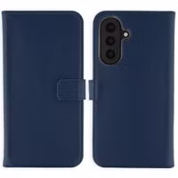 Selencia Étui portefeuille en cuir véritable Samsung Galaxy A57 (5G) - Bleu foncé