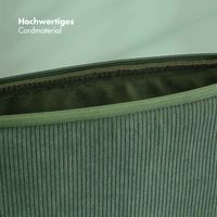 Selencia Pochette ordinateur Corduroy 15-16 pouces - Sage Green