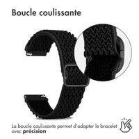 imoshion Bracelet en nylon élastique  - Connexion universelle 18 mm - Noir