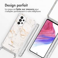 imoshion Coque Design avec cordon Samsung Galaxy A53 - White Marble