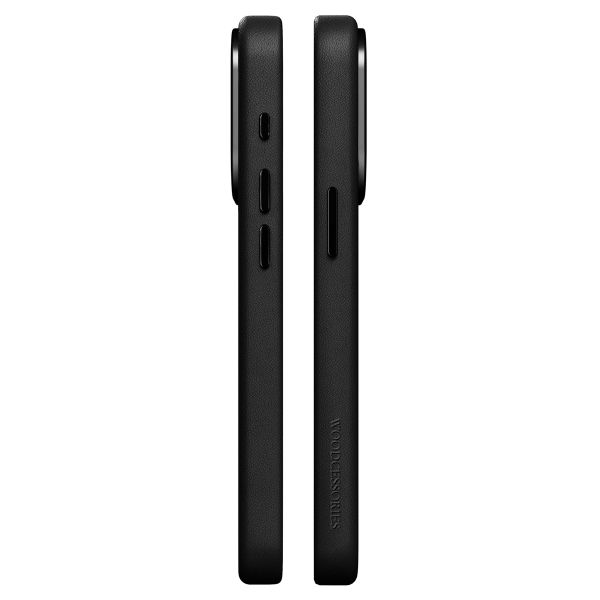 Woodcessories Coque Bio Leather MagSafe Apple iPhone 15 Pro - Noir
