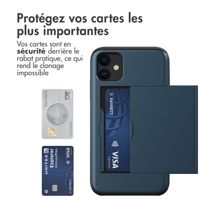 imoshion Coque arrière avec porte-cartes Apple iPhone 11 - Bleu foncé