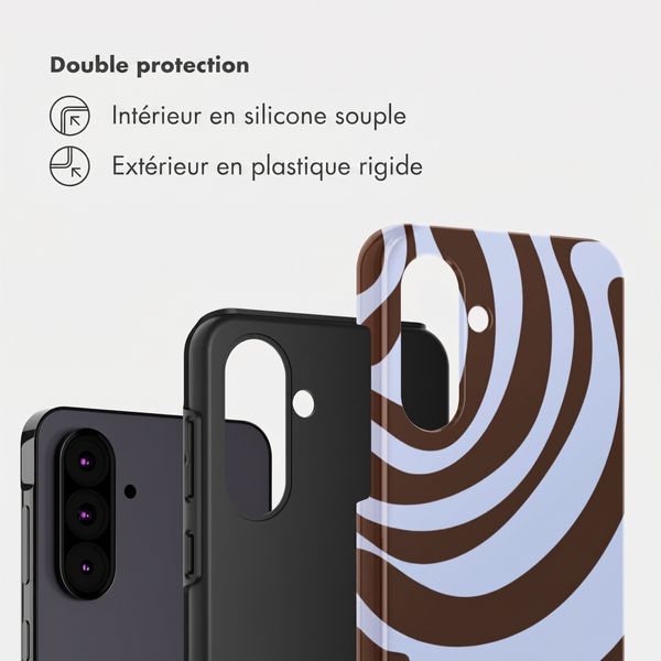 Selencia Coque arrière Vivid Samsung Galaxy A36 / A56 - Dream Swirl Chocolate