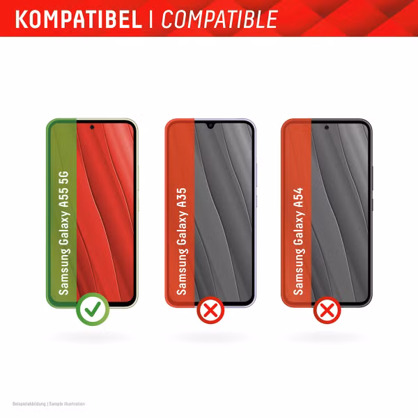 Displex Protection d'écran en verre trempé Real Glass + Case Samsung Galaxy A55 - Transparent