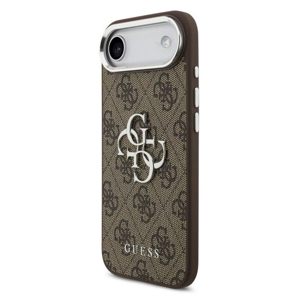 Guess Coque 4G Metal Logo Backcover Apple iPhone Air - Silver Edge - Brown