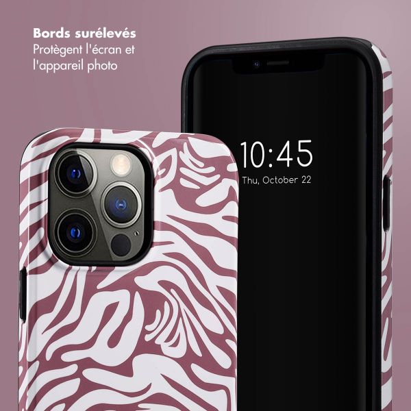 Selencia Coque arrière Vivid Tough iPhone 14 Pro Max - Trippy Swirl Dark Rose