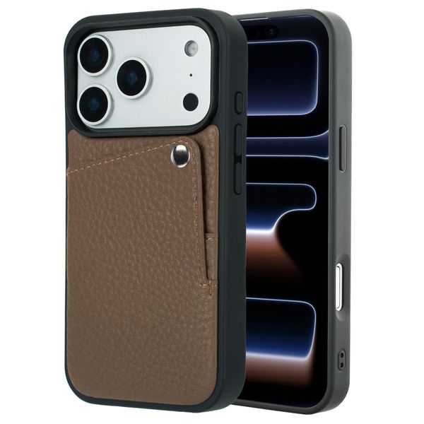 Selencia Coque Riva avec porte-cartes Apple iPhone 17 Pro - Mocha Brown