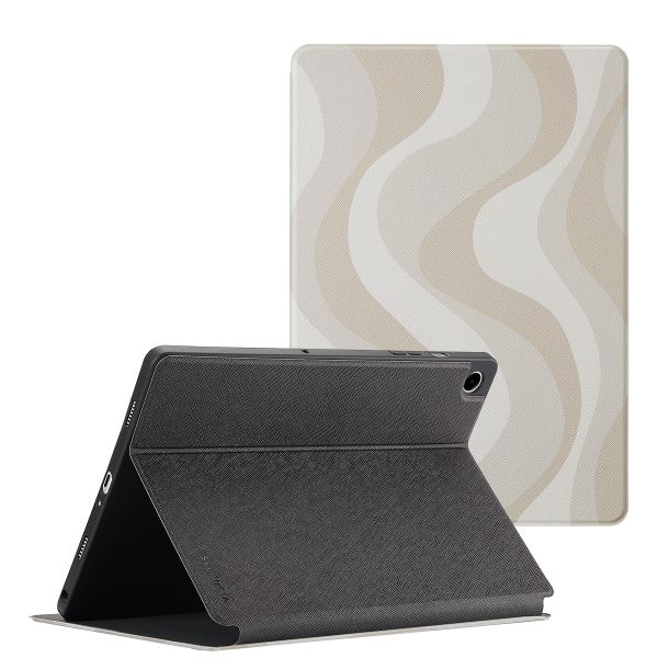 Selencia Coque tablette Vivid Samsung Galaxy Tab A9 Plus - Desert Waves Beige