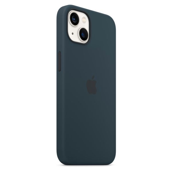 Apple Coque en silicone MagSafe Apple iPhone 13 - Bleu foncé