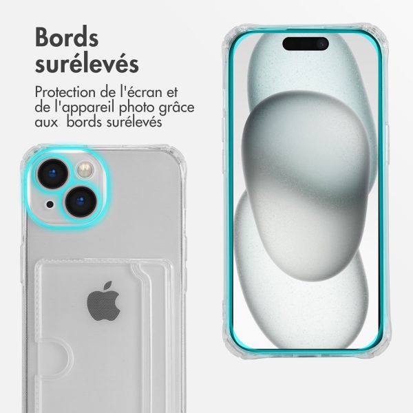imoshion Coque silicone avec porte-cartes Apple iPhone 15 - Transparent