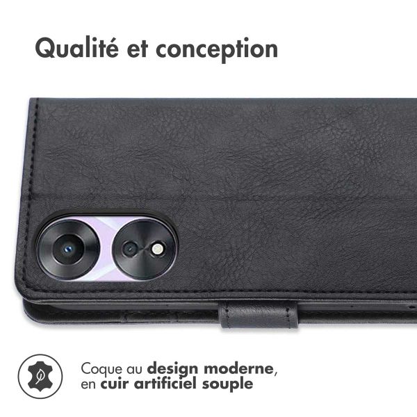 imoshion Étui de téléphone portefeuille Luxe Oppo A78 (4G) - Noir