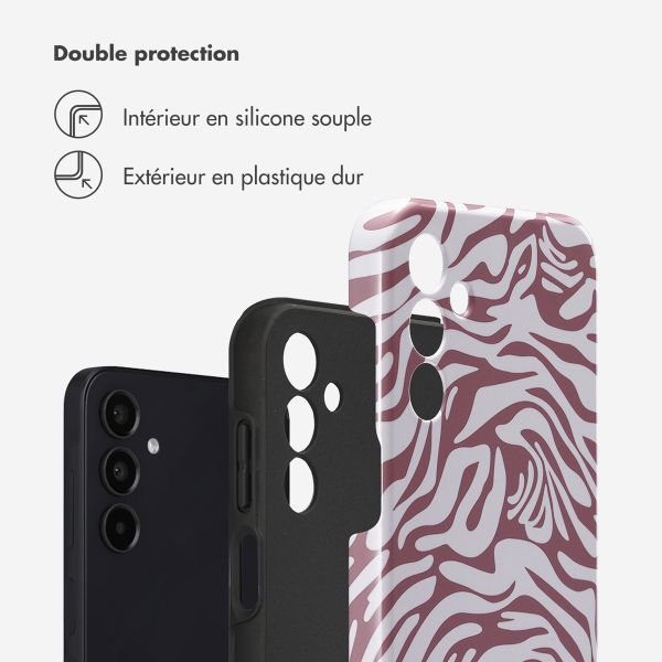 Selencia Coque arrière Vivid Samsung Galaxy A15 (5G/4G) - Trippy Swirl Dark Rose