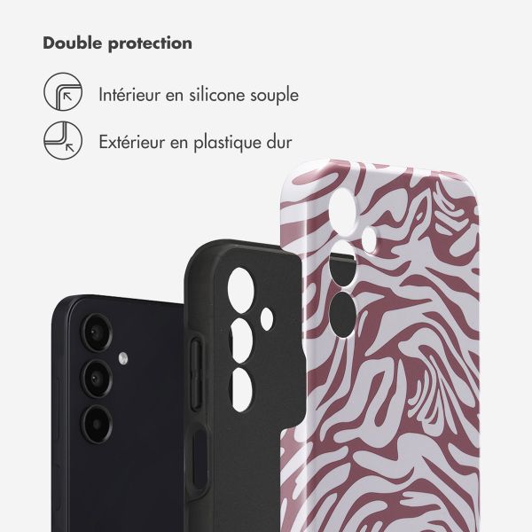 Selencia Coque arrière Vivid Tough Samsung Galaxy A15 (5G/4G) - Trippy Swirl Dark Rose