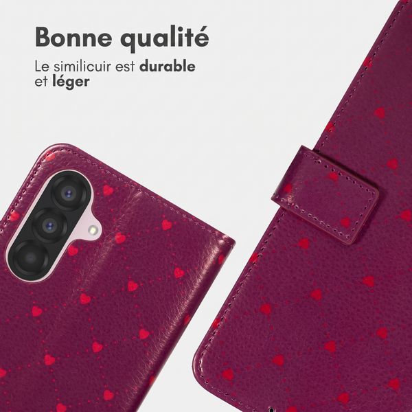 imoshion Étui de télephone portefeuille Design Samsung Galaxy A35 - Crush Check Coral Dust