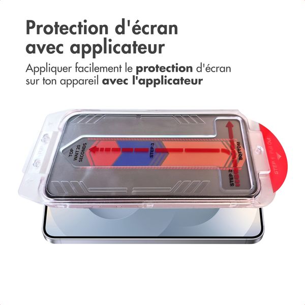Accezz Protection d’écran en verre trempé avec filtre de confidentialité + Applicateur Samsung Galaxy S24 Plus / S25 Plus