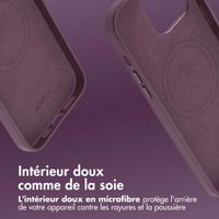 Accezz Coque arrière en cuir avec MagSafe Apple iPhone 14 Pro Max - Heath Purple