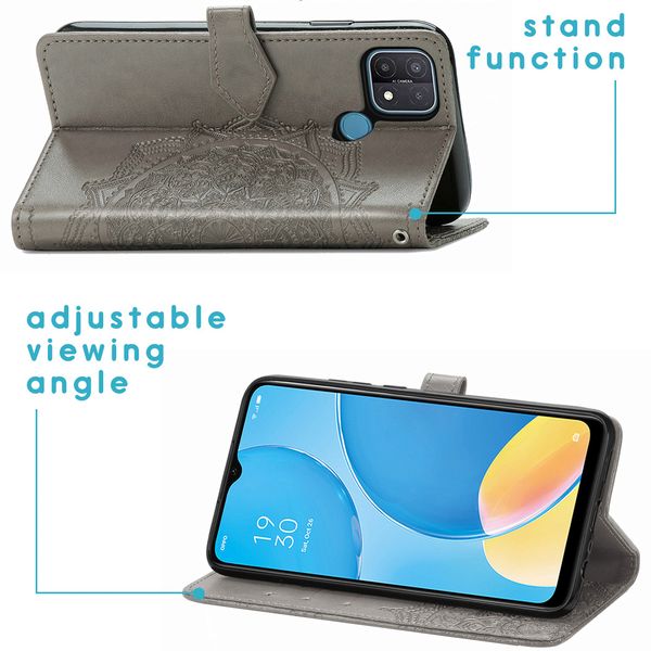 imoshion Etui de télephone Mandala Oppo A15 - Gris
