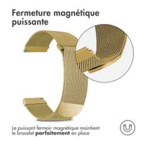 imoshion Bracelet magnétique milanais  - Connexion universelle 22 mm - Taille M - Doré