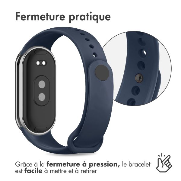 imoshion Bracelet sport en silicone Xiaomi Smart Band 8 / 9 - Bleu foncé