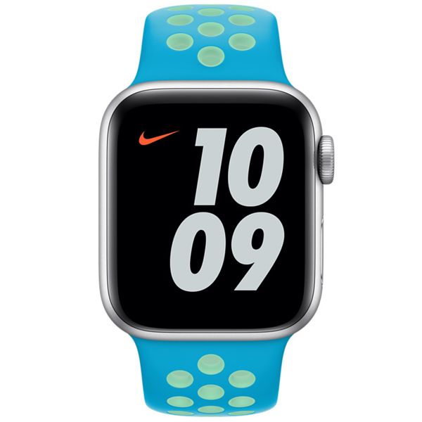Apple Bracelet Nike Sport Apple Watch Series 1 t/m 9 / SE (38/40/41 mm) | Series 10 / 11 (42 mm) - Chlorine Blue/Green Glow