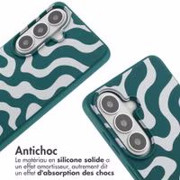 imoshion Coque design en silicone avec cordon Samsung Galaxy S26 - Petrol Green Groovy