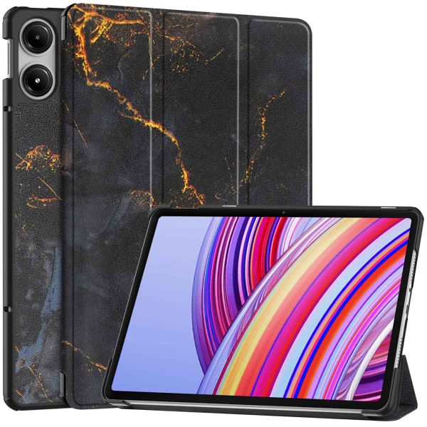 imoshion Coque tablette Design Trifold Xiaomi Redmi Pad Pro / POCO Pad - Black Marble