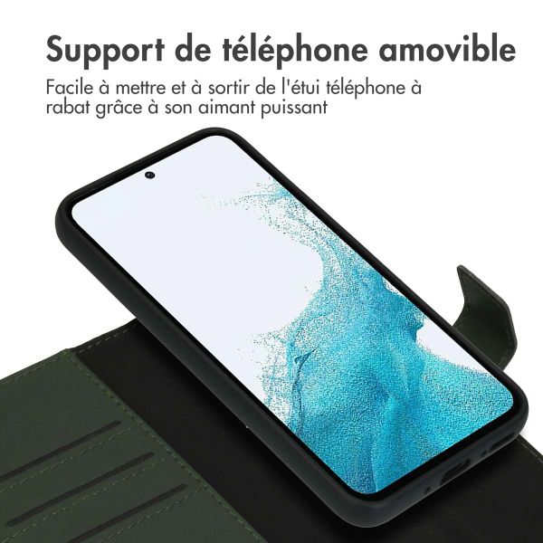 Accezz Étui de téléphone portefeuille en cuir de qualité supérieure 2 en 1 Samsung Galaxy A54 (4G) - Vert