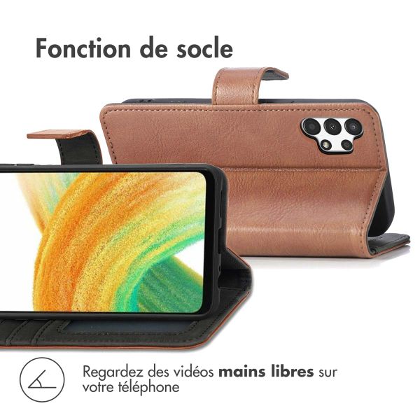 imoshion Étui de téléphone portefeuille Luxe Samsung Galaxy A13 (4G) - Brun