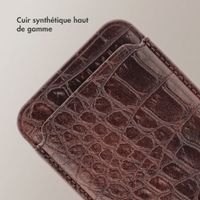 Selencia Porte-cartes Croco avec MagSafe - Choco Brown