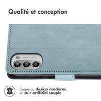 imoshion Étui de téléphone portefeuille Luxe Motorola Moto G53 - Bleu clair