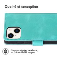 imoshion Etui de télephone portefeuille avec cordon Apple iPhone 13 - Turquoise