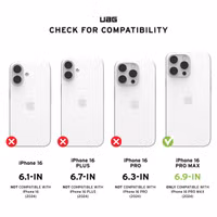 UAG Coque arrière Plyo XTE avec MagSafe et béquille Apple iPhone 16 Pro Max - Clear Titanium