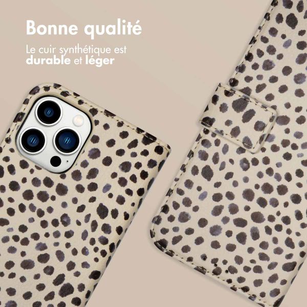 imoshion Étui de télephone portefeuille Design Apple iPhone 12 (Pro) - Black And White Dots