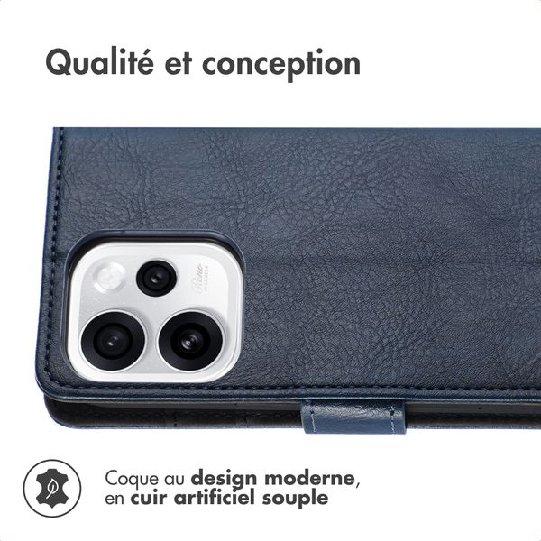 imoshion Étui de télephone portefeuille Oppo Reno 15F - Bleu foncé