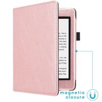 imoshion Étui de liseuse portefeuille en cuir végan Amazon Kindle Paperwhite 4 - Rose Doré