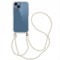 imoshion Coque avec dragonne + bracelet - Perles Apple iPhone 14 - Transparent