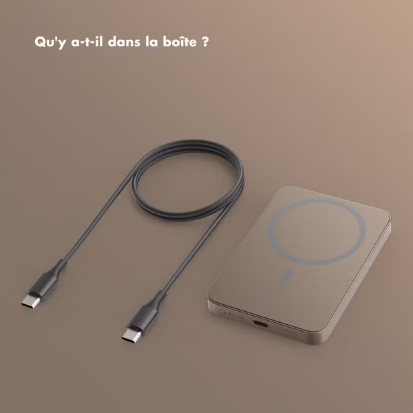 Selencia Powerbank Vivid 5 000 mAh - MagSafe et Qi2 - Desert Gold / Country Moo'd