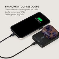 Burga Powerbank magnétique 5 000 mAh - MagSafe et Qi2 - Nuit de velours / Gunmetal