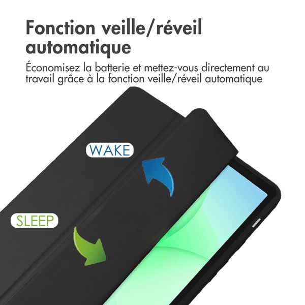 imoshion Coque tablette rigide Trifold Samsung Galaxy Tab A11 / A9 8.7 pouces - Noir