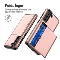 imoshion Coque arrière avec porte-cartes Samsung Galaxy S21 FE - Rose Dorée